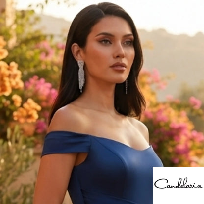 Joyas colgantes con flecos asimétricos
