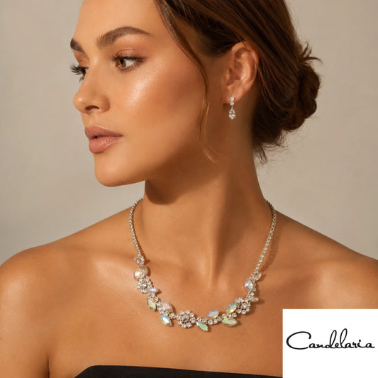 Joyas elegantes con cristales para grado - Plu: 1000