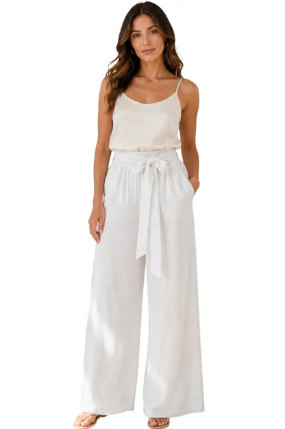 Pantalón amplios con cinturón- Ref: 20707007-150