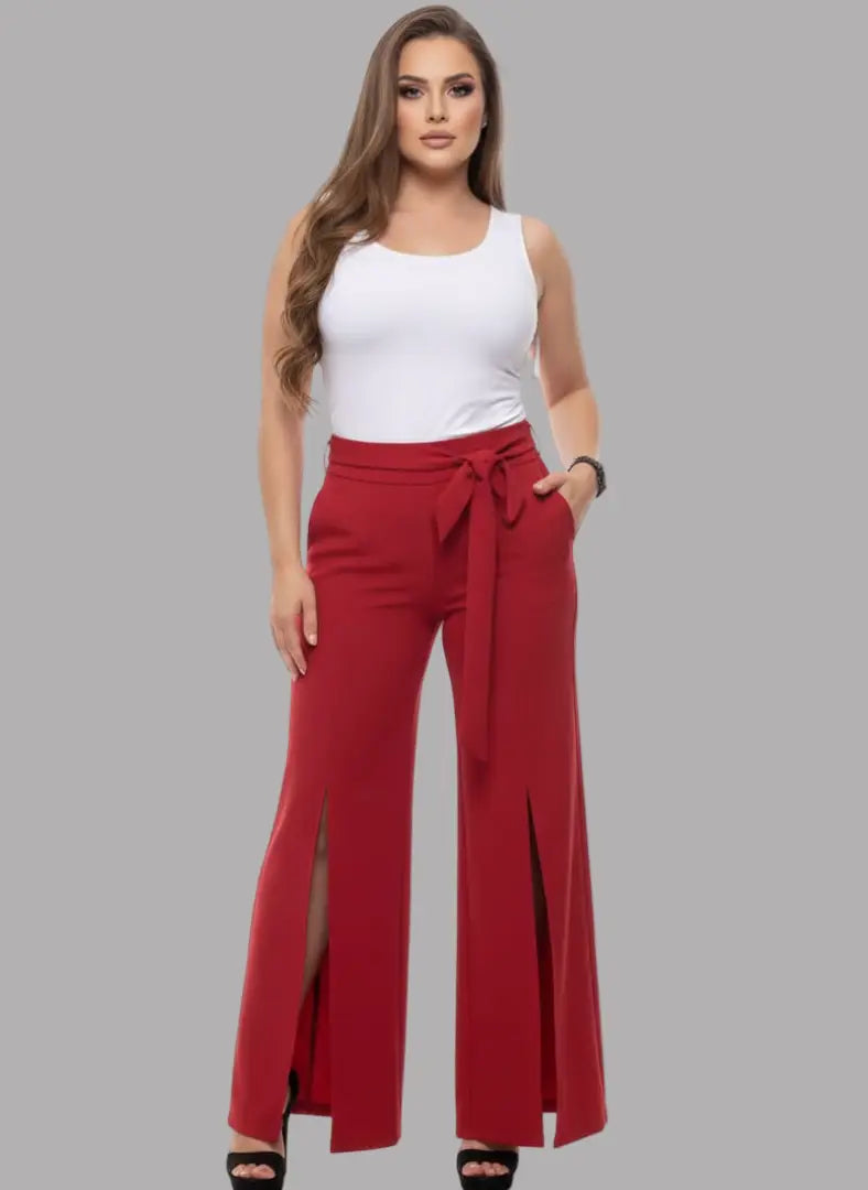 Pantalón en oferta recto con abertura - Ref: 8898-70