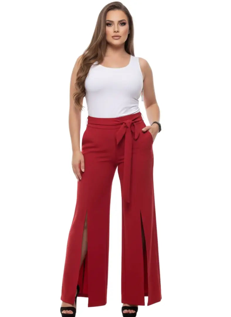 Pantalón en oferta recto con abertura - Ref: 8898-70