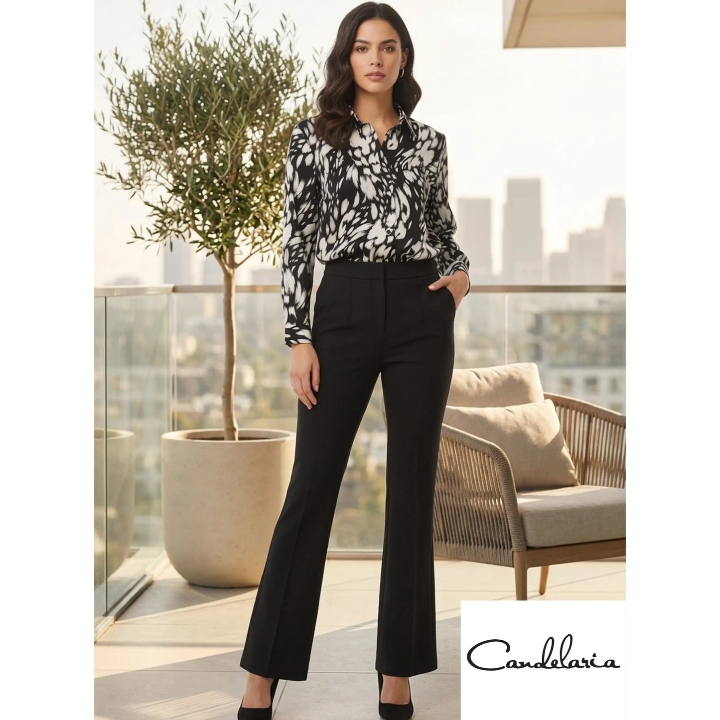 Pantalón casual caída natural - Ref: BP05797H-130