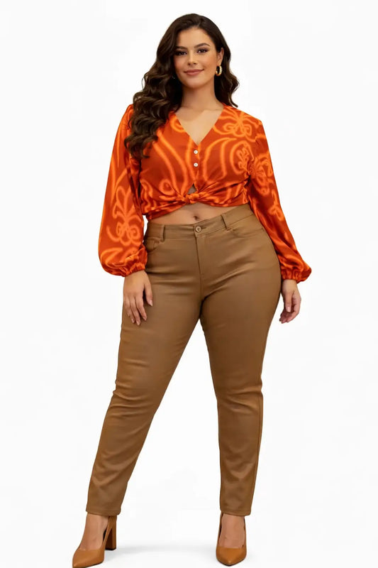 Pantalón casual plus diseño versátil