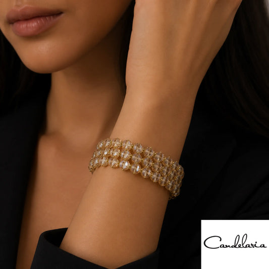 Pulseras de cristales para matrimonio - Plu: 1030