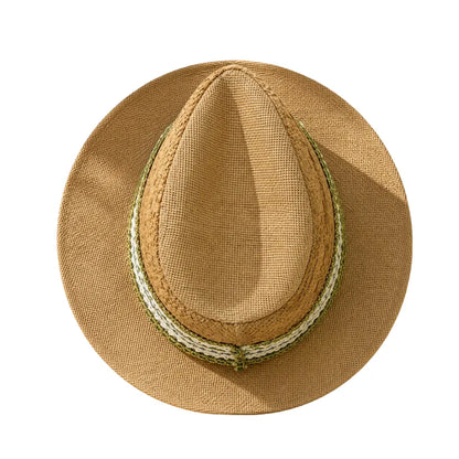 Sombrero con cinta verde para viaje - Ref: Sombrero-55