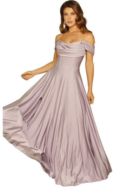 Vestido largo glam escote elegante - Ref: 8233-370
