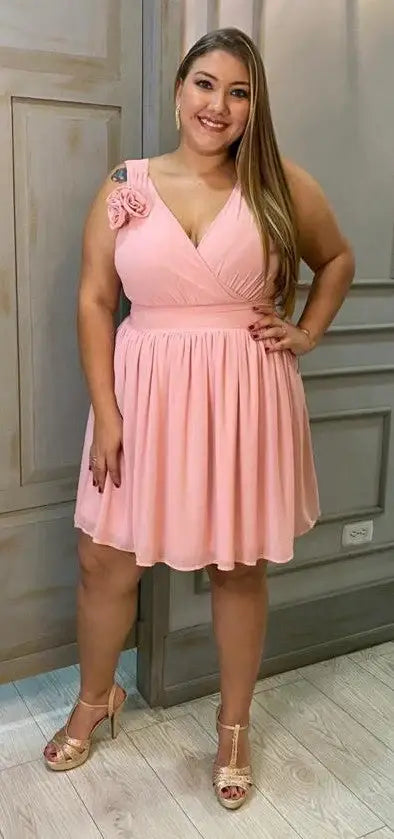 Vestido corto plus mujer - Nuria