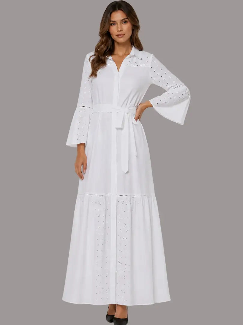 Vestido blanco para el día - Ref: 3904-330