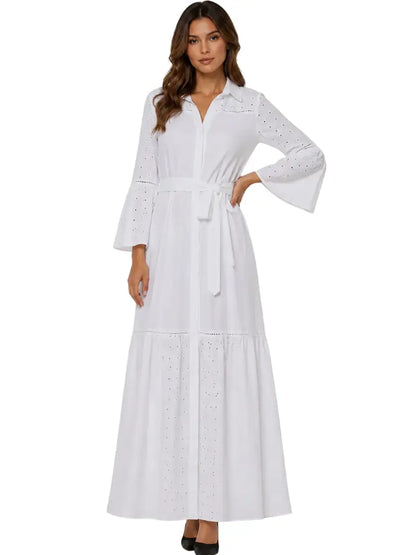 Vestido blanco para el día - Ref: 3904-330