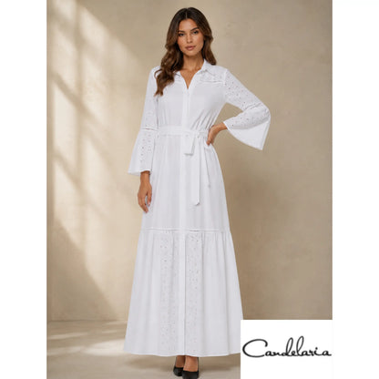 Vestido blanco para el día - Ref: 3904-330