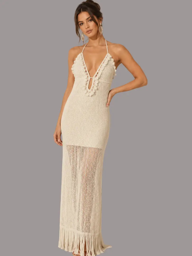 Vestido blanco playero - Ref: 3873-250