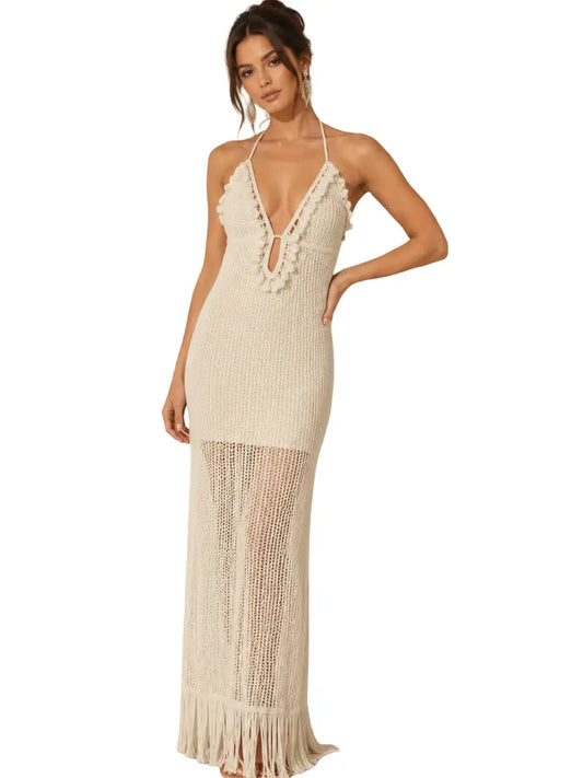 Vestido blanco playero - Ref: 3873-250
