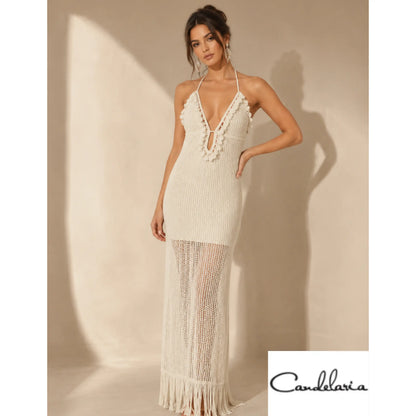Vestido blanco playero - Ref: 3873-250