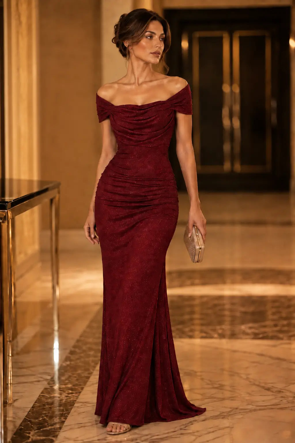 Vestido brillante largo
