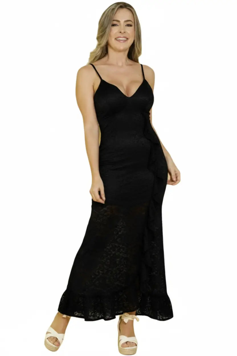 Vestido Largo Blanco, Negro, Rojo y Palo de rosa Casual para Dama