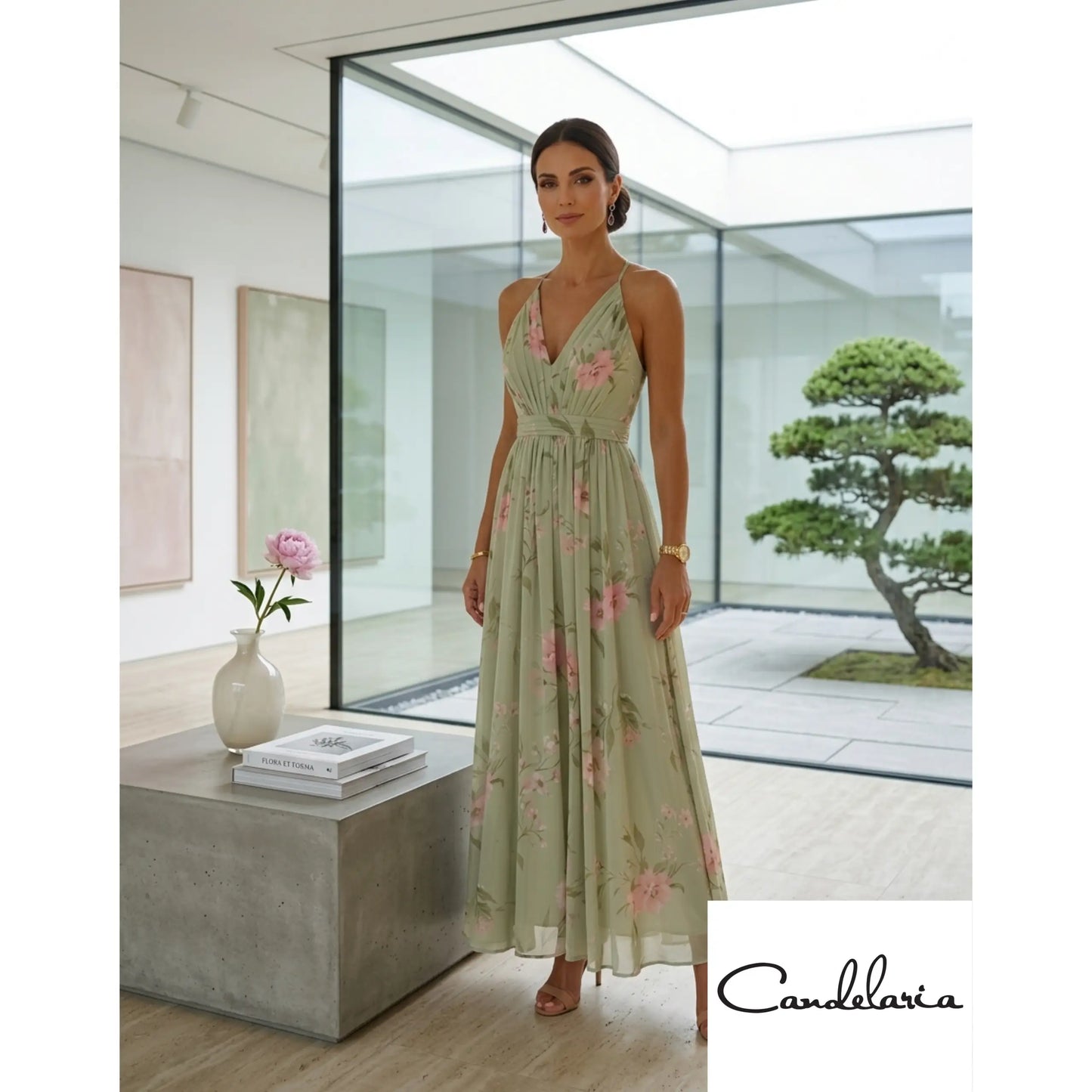 Vestido color verde claro - Ref: DM4219 - 300