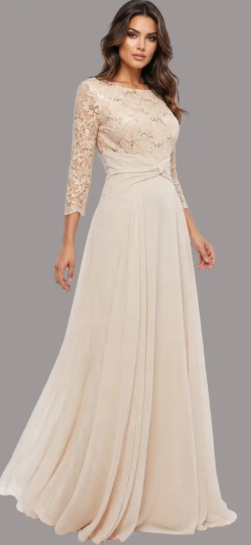 Vestido con encaje en la parte superior - Ref: 1817-520