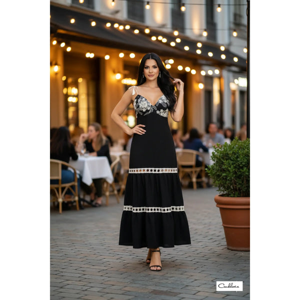Vestido casual bordado - Ref: 1196376-200