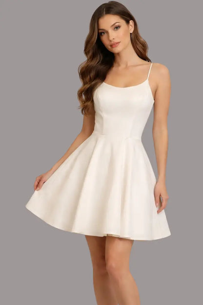 Vestido corto con falda blanca - Ref: 60639-160