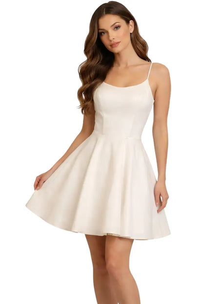 Vestido corto con falda blanca - Ref: 60639-160