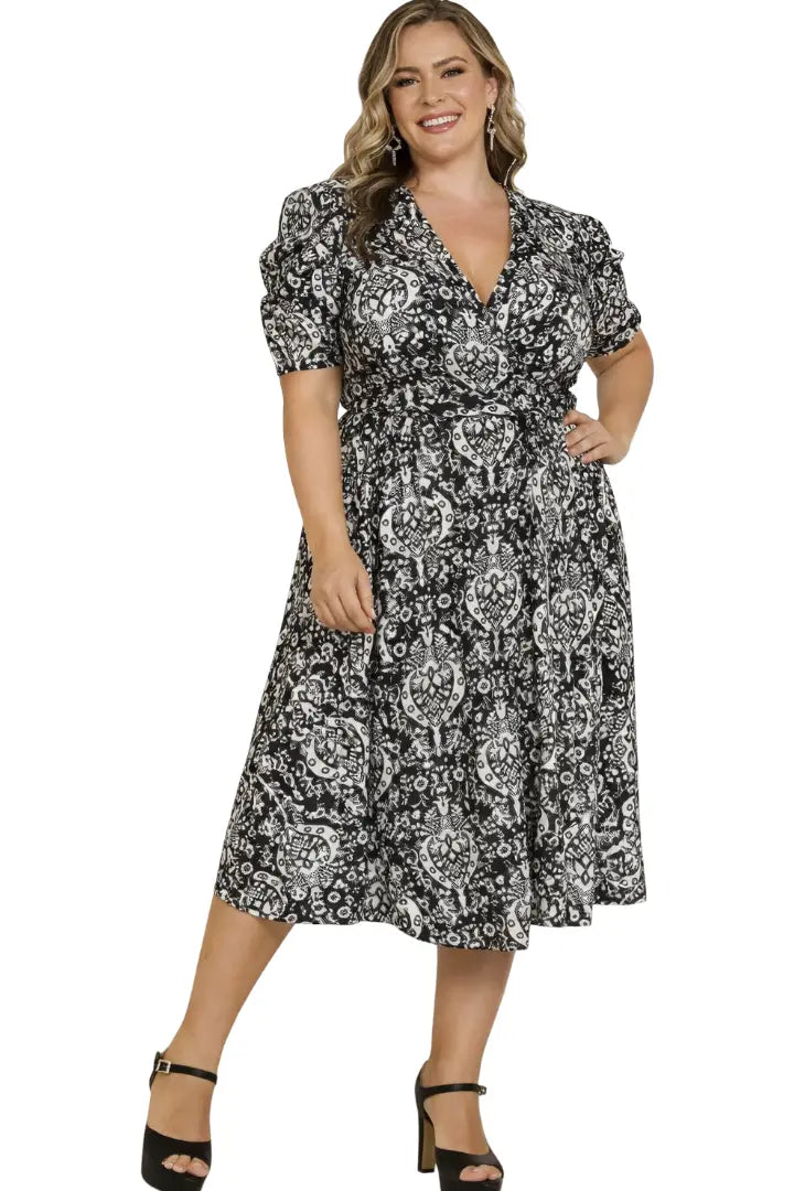 Vestido corto ejecutivo plus moderno