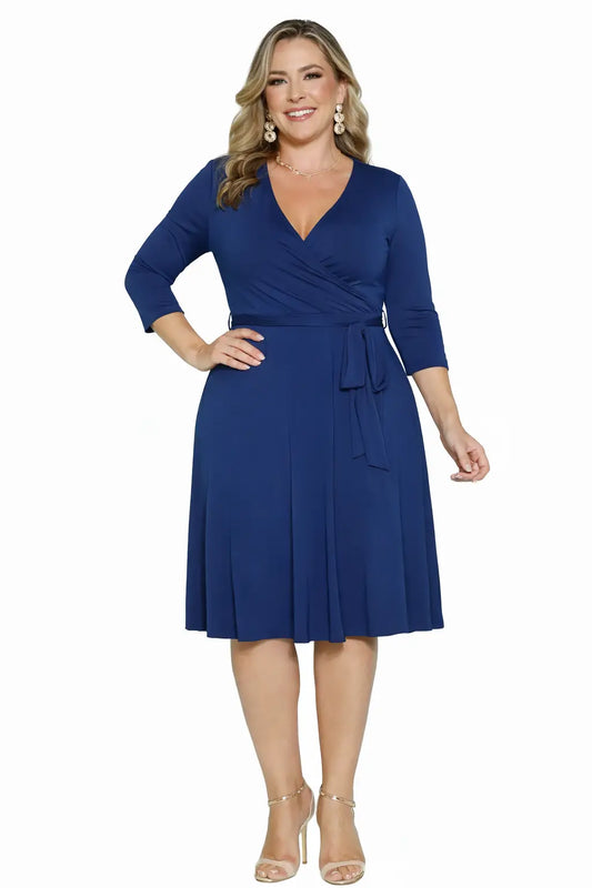 Vestido corto  plus ejecutivo mujer