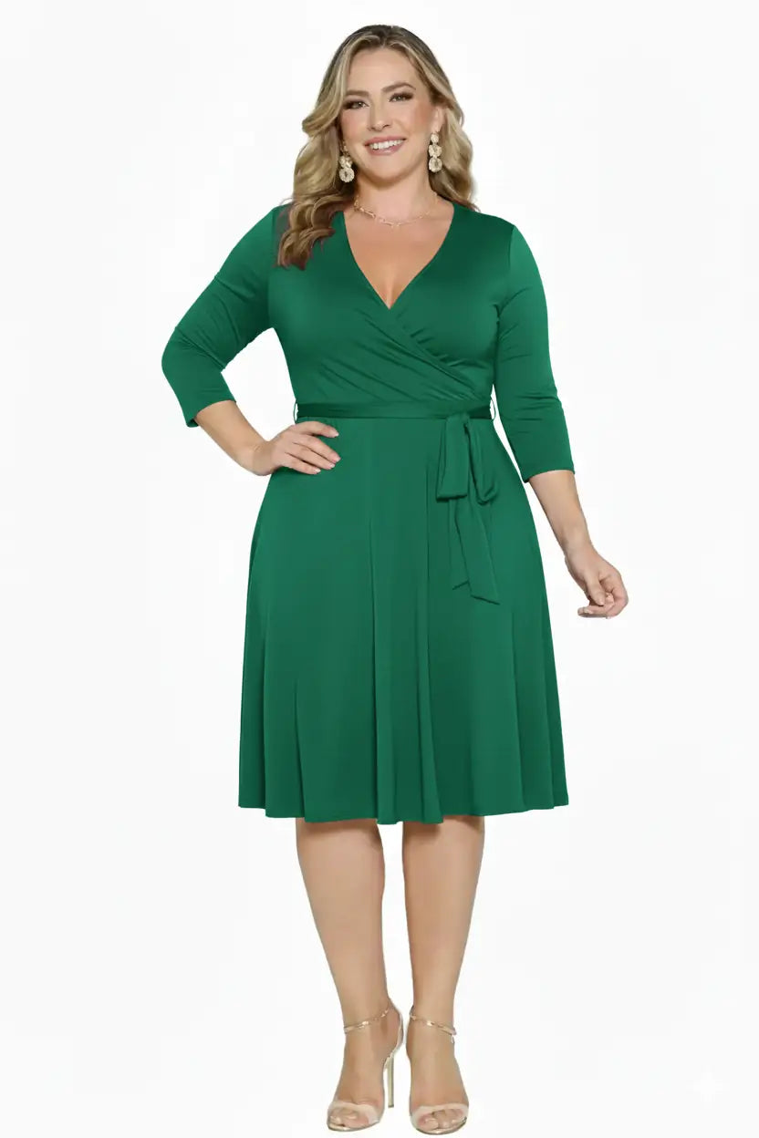 Vestido corto  plus ejecutivo mujer