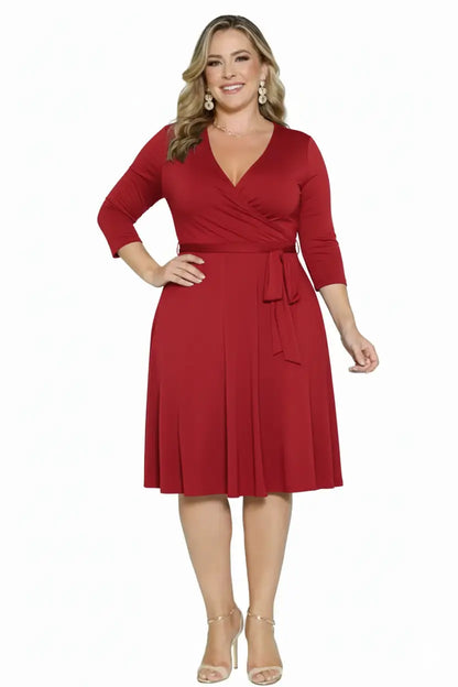 Vestido corto  plus ejecutivo mujer