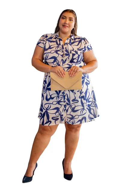 Vestido corto plus mujer - Malak