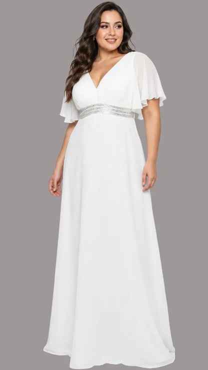 Vestido curvy para matrimonio civil - Ref: 48006-300
