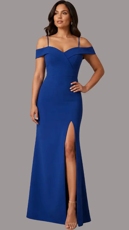 Vestido elegante con hombros caídos - Ref: 3043-110