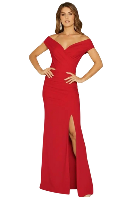 Vestido largo glam de fiesta