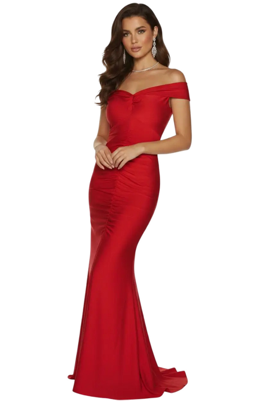 Vestido largo glam estilo couture