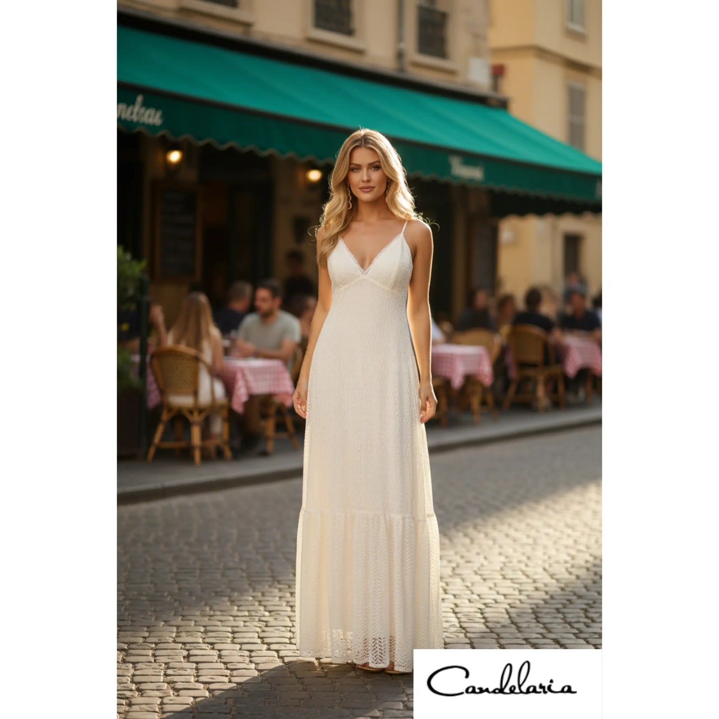 Vestido encaje mediterraneo