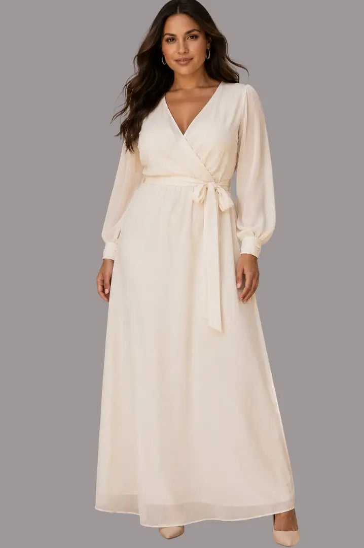 Vestido formal de escote cruzado - Plu: DM4901-280