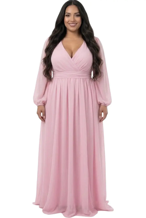 Vestido Largo Cruzado Plus Size - Ref: DM4901X-260