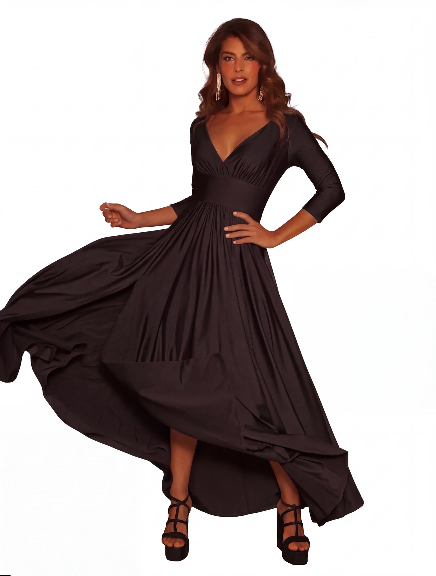 Vestido glam largo estilo chic nocturno - Ref: 8234-360