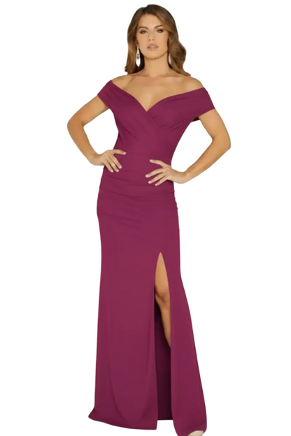 Vestido largo glam de fiesta