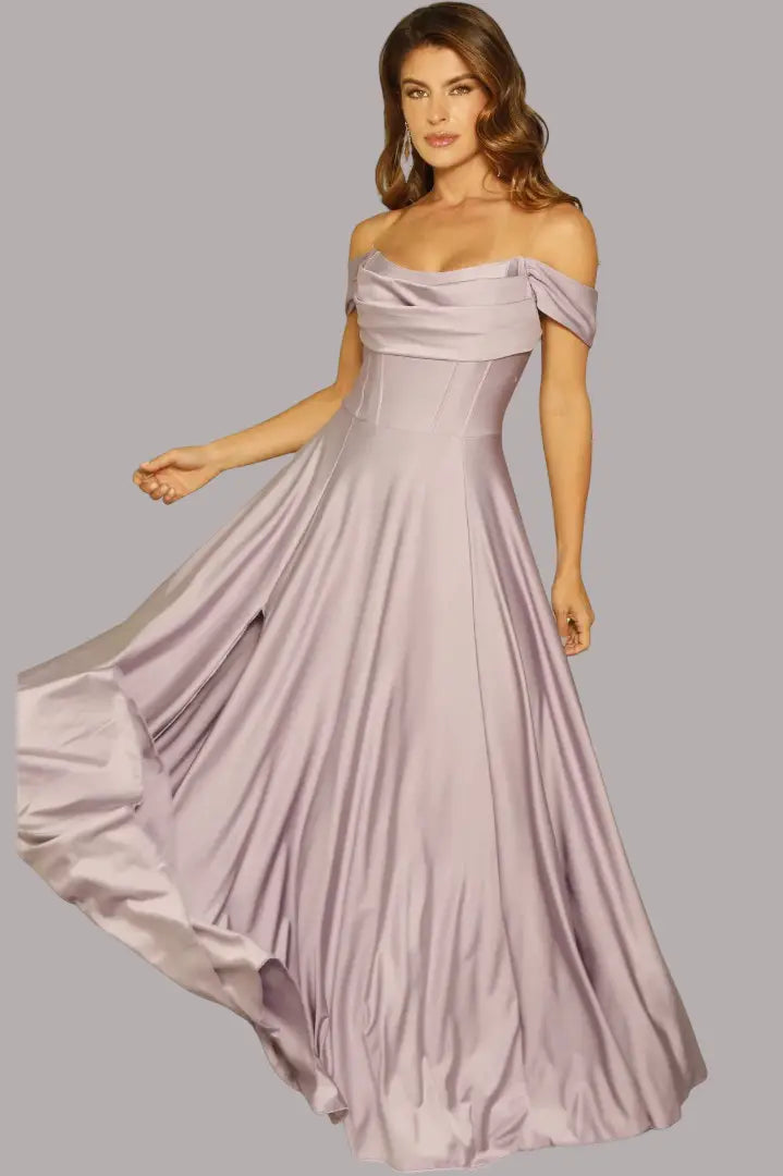 Vestido largo glam escote elegante - Ref: 8233-370