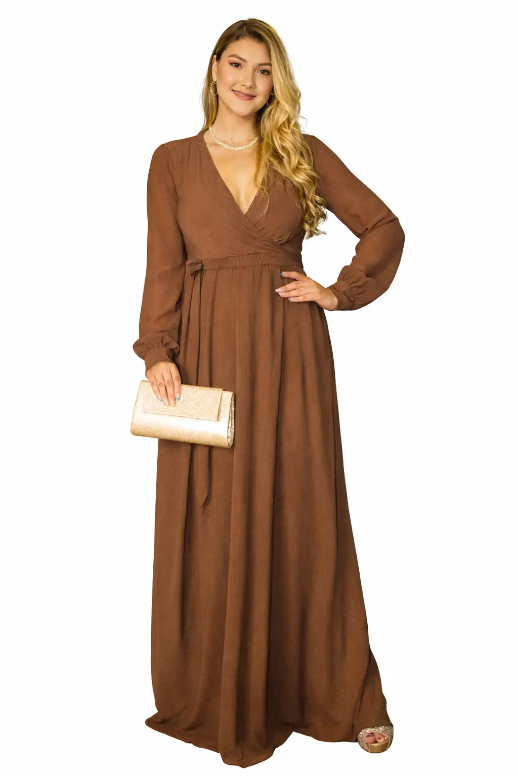 Vestido largo glam de gala