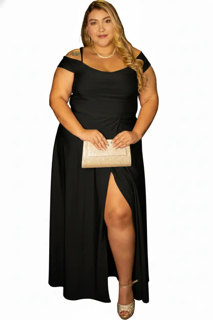 Vestido largo mujer curvy elegante