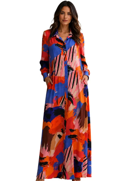 Vestido largo multicolor - Ref: D1067NY5162-220