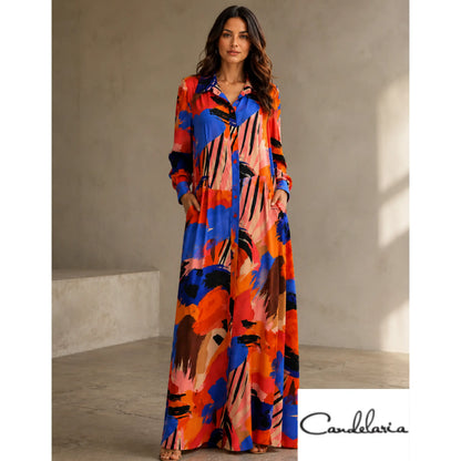 Vestido largo multicolor - Ref: D1067NY5162-220