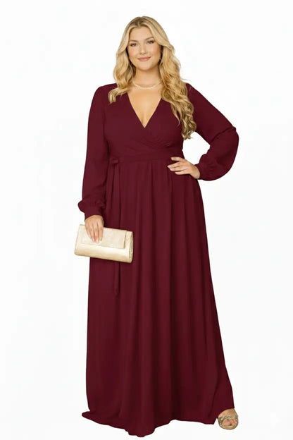 Vestido largo plus glam de gala