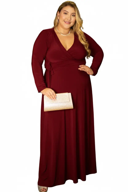 Vestido largo plus size femenino