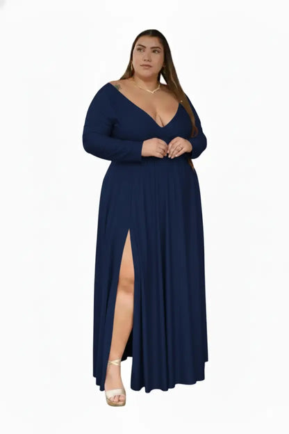 Vestido largo talla grande de noche