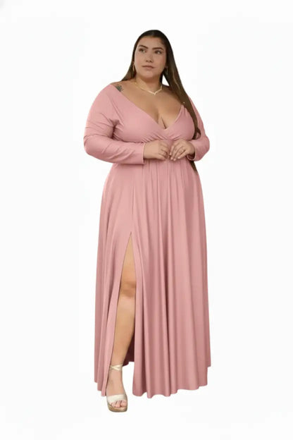 Vestido largo talla grande de noche