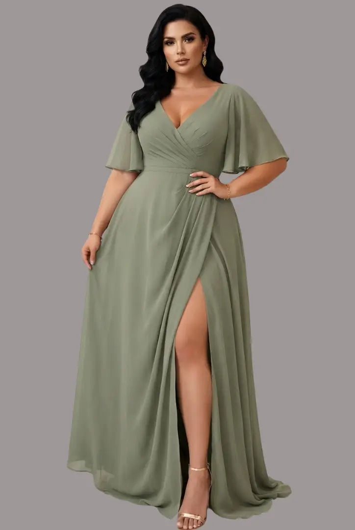 Vestido para matrimonio curvy - MF25297P-290