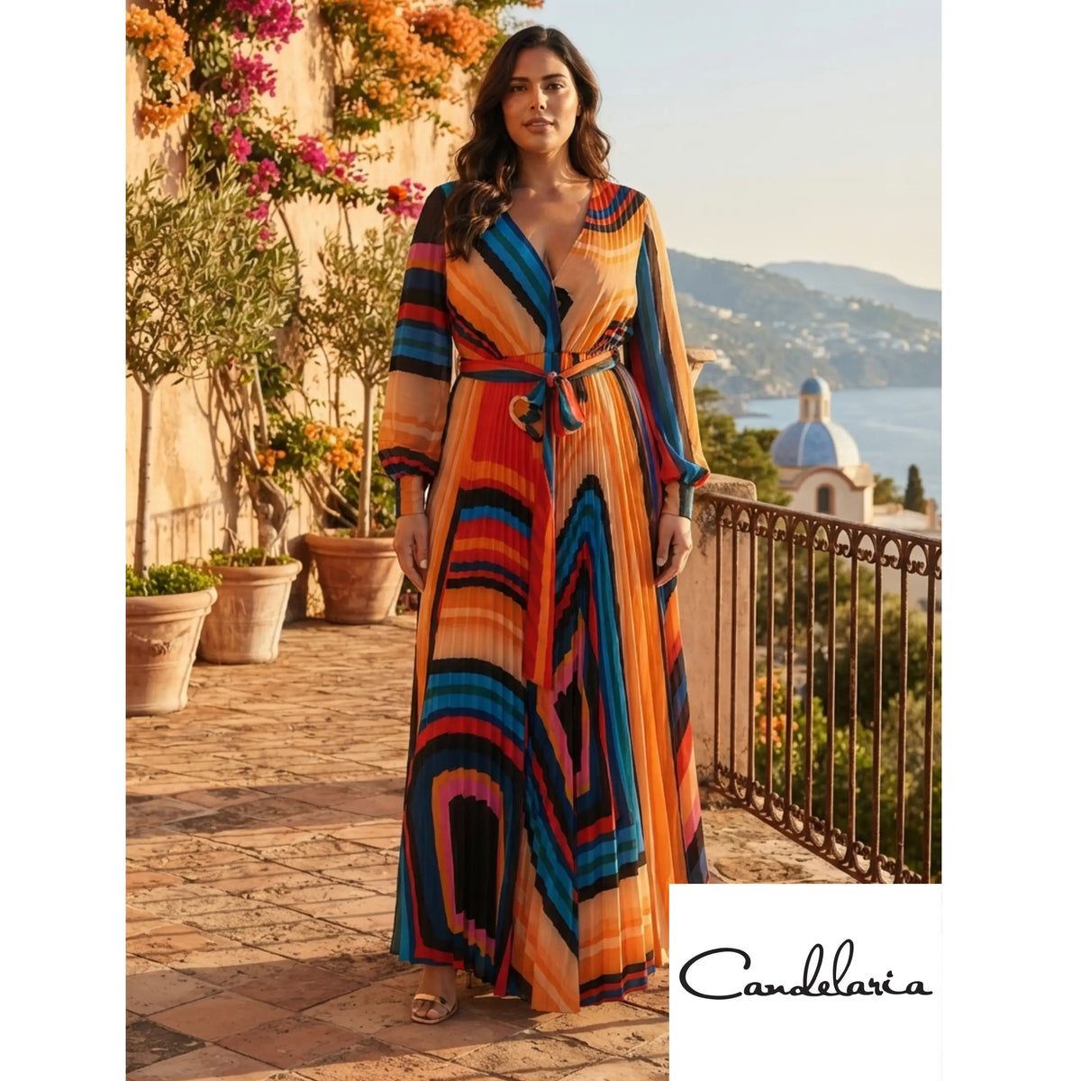 Vestido plus estampado - Ref: K88905-210