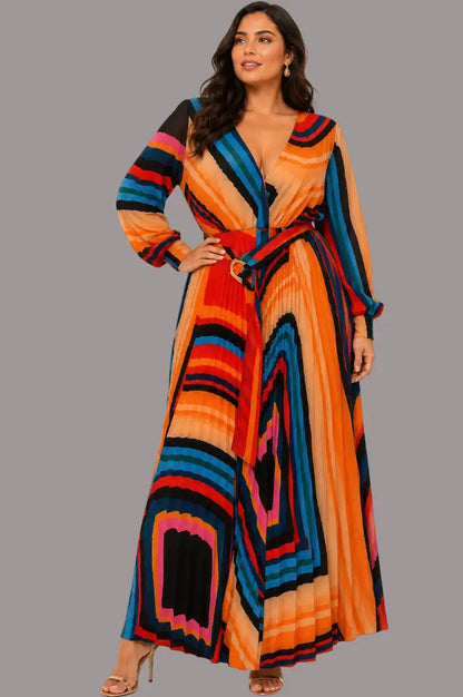 Vestido plus estampado - Ref: K88905-210